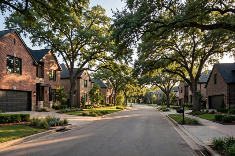 Dallas Texas suburban neighborhood