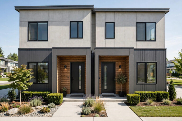 Duplex rental property exterior