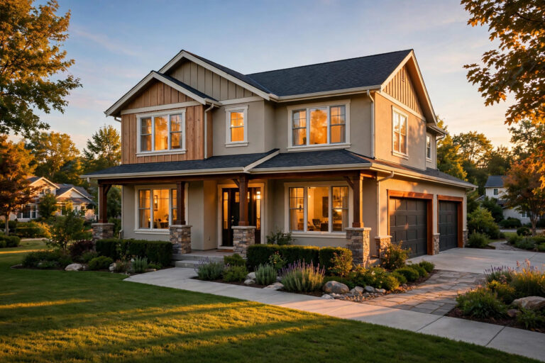 Home exterior representing home equity